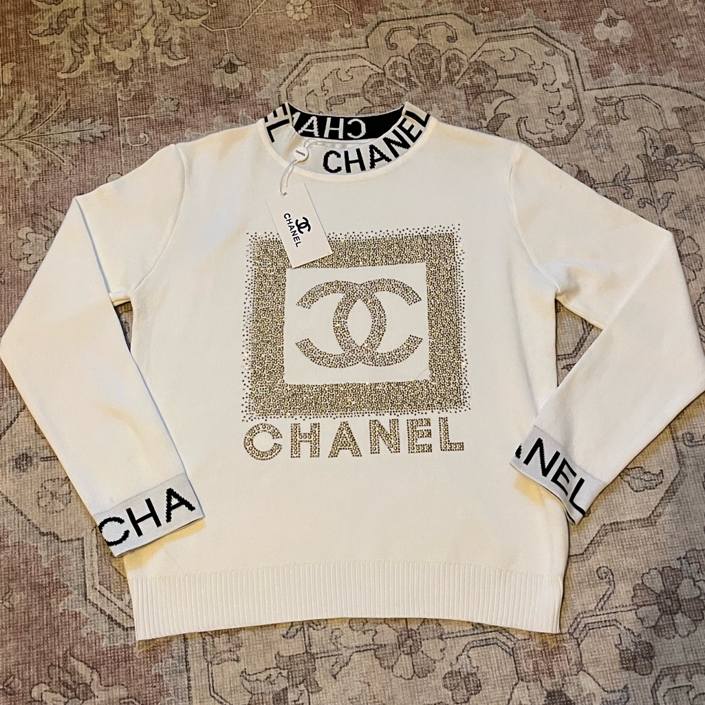 Chanel Brand New With Tags White Sweater
